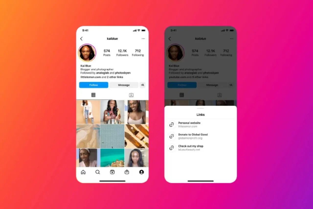 Artık Instagram bio’nuza 5 link ekleyebileceksiniz