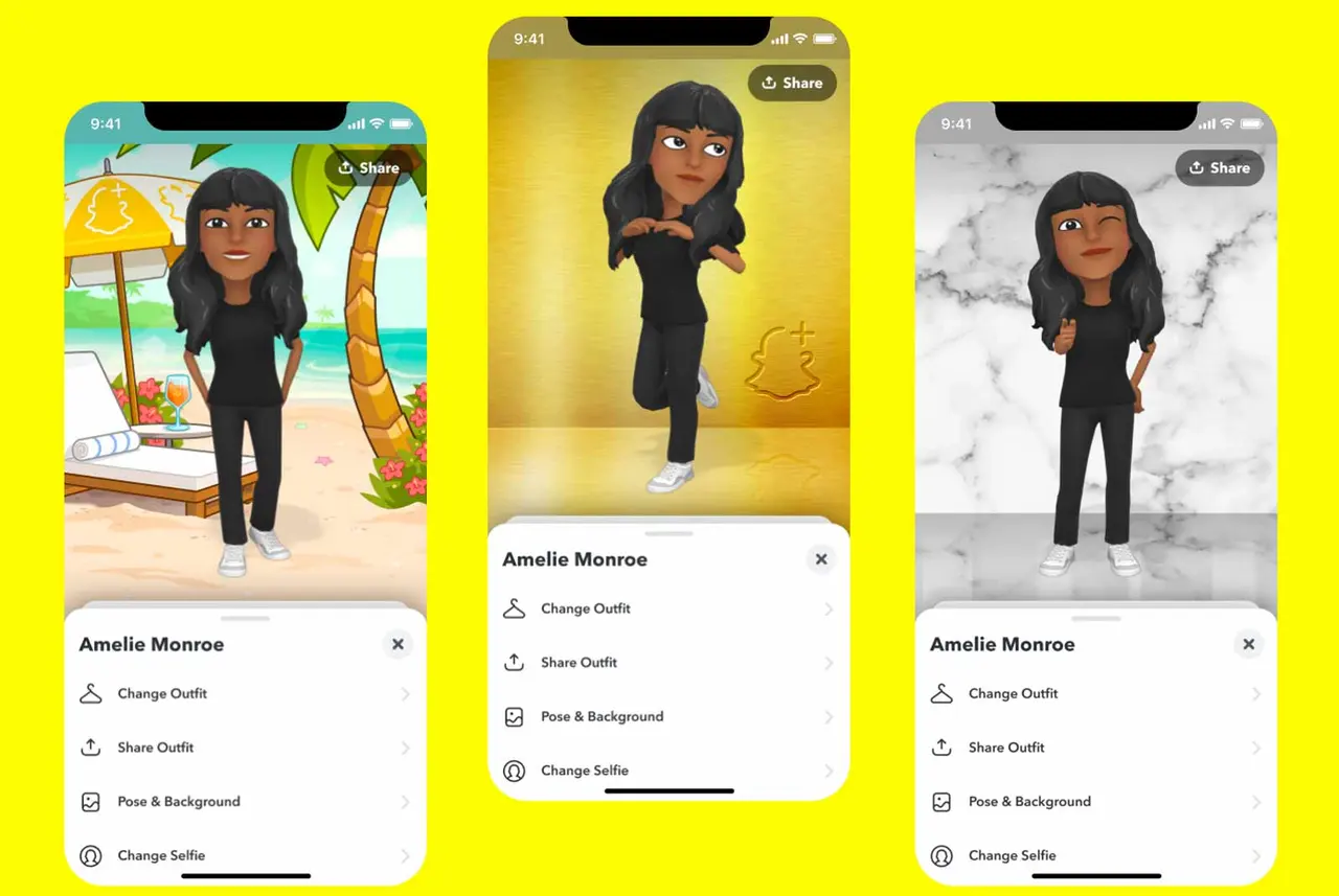 Snapchat+ Aboneleri İçin Yeni Bir Özellik: “Generative AI Profile Backgrounds”