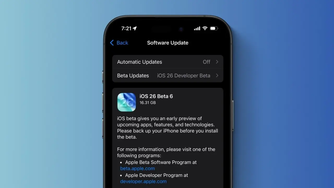 Apple, iOS 26 Beta 6’yı Yayınladı: İşte Yenilikler