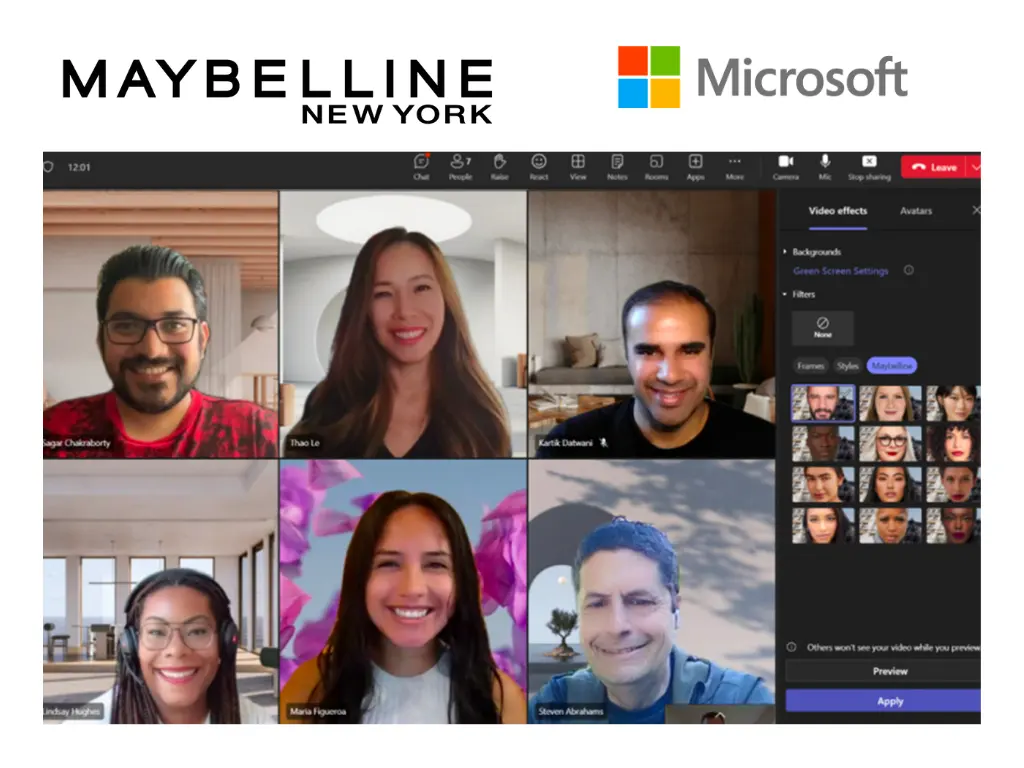 Microsoft ve Maybelline New York’tan Devrim Niteliğindeki İşbirliği: Dijital Makyaj Görünümleri Serisi